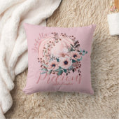 Whimsical Roze Pompoen Herfst Bloemen Girly Kussen (Deken)