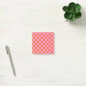 Whimsical Roze Rode Hart Geruite Retro Post-it® Notes (Kantoor)