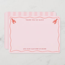 Whimsical Roze Sinaasappel Lobster Doodle Vrijgeze