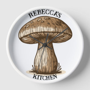 Whimsical Rustieke Cottagecore Mushroom Wandklok