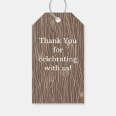 Whimsical rustieke houtnerf bos cadeaulabel (Voorkant)