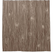 Whimsical rustieke houtnerf bos douchegordijn (Voorkant)