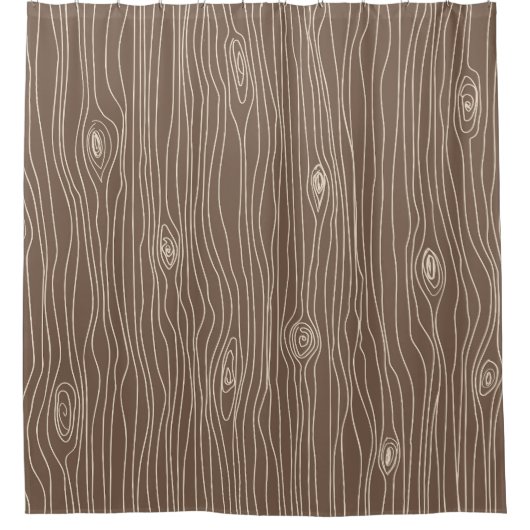 Whimsical rustieke houtnerf bos douchegordijn (Voorkant)