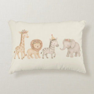 Whimsical Safari Animal Nursery Accent Pillow Kussen