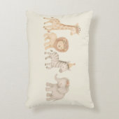 Whimsical Safari Animal Nursery Accent Pillow Kussen (Voorkant(Verticaal))