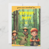 Whimsical Safari Aventure Anniversaire Invitation (Devant)