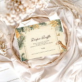 Whimsical Safari Welcome Diapper Raffle Informatiekaartje