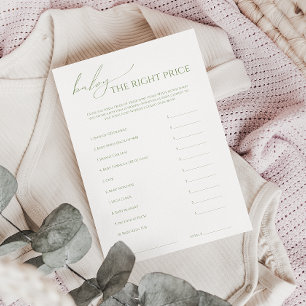 Whimsical Sage Green De juiste prijs Kaart