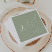 Whimsical Sage Green Het is een Meisje Baby shower Servet