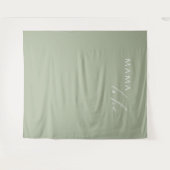 Whimsical Sage Green Mama als achtergrond Wandkleed (Voorkant (horizontaal))