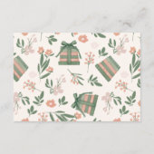 Whimsical Sage Green New Chapter Books Baby shower Informatiekaartje (Achterkant)