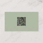 Whimsical Sage Green QR Code Baby Registry Informatiekaartje (Achterkant)