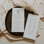 Whimsical Sage Green Wedding Programma