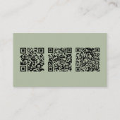 Whimsical Sage QR-codes Baby shower Enclosure Kaar Informatiekaartje (Achterkant)
