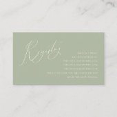 Whimsical Sage QR-codes Baby shower Enclosure Kaar Informatiekaartje (Voorkant)