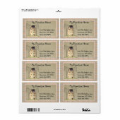 Whimsical Saltbox House Étiquette d'expédition (Feuille entière)