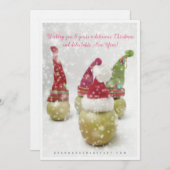 Whimsical Santa Apples kerst Kaart (Voorkant / Achterkant)