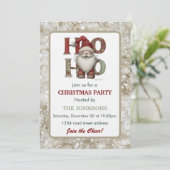 Whimsical Santa Christmas Party Invitation (Debout devant)