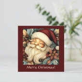 Whimsical  Santa  Feestdagenkaart (Staand voorkant)