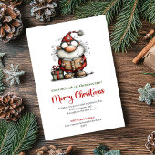 Whimsical Santa Funny Minimalist Holiday Greeting Feestdagenkaart