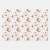 Whimsical Santa Kerstfeestdag Inpakpapier Vel (Voorkant)