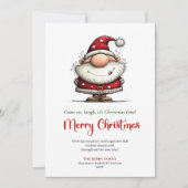 Whimsical Santa Playful Modern Christmas Greeting Feestdagenkaart (Voorkant)