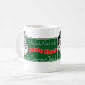 Whimsical Santa Workshop Vakantie Kerstmis Koffiemok (Voorkant links)