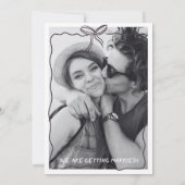 Whimsical Save the date champagne tower wedding (Achterkant)