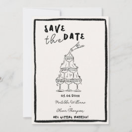 Whimsical Save The Date Uitnodiging