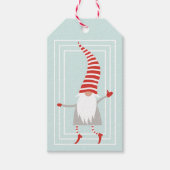 Whimsical Scandinavisch Kerstmis Gnome Cadeaulabel (Voorkant)