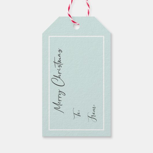 Whimsical Scandinavisch Kerstmis Gnome Cadeaulabel (Achterkant)