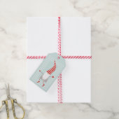 Whimsical Scandinavisch Kerstmis Gnome Cadeaulabel (Met Touw)