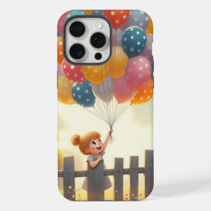 Whimsical/schattig ballon meisje kunst iPhone 15 pro max hoesje