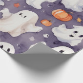 Whimsical schattig spook halloween verrukking wate cadeaupapier (Hoek)