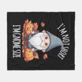 Whimsical Schattige Gnoom in de herfst Fleece Deken (Voorkant (Horizontaal))