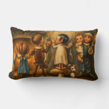 Whimsical Schattige Kerstelfjes Olie Schilderij