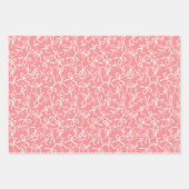 Whimsical Schattige Roze Wit Bogen Patroon Girly G Inpakpapier Vel (Voorkant 3)