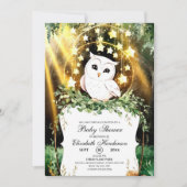 Whimsical Schattige Uil Baby shower Kaart (Voorkant)