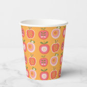 Whimsical Schattigee Apple Pattern Baby shower Papieren Bekers (Achterkant)