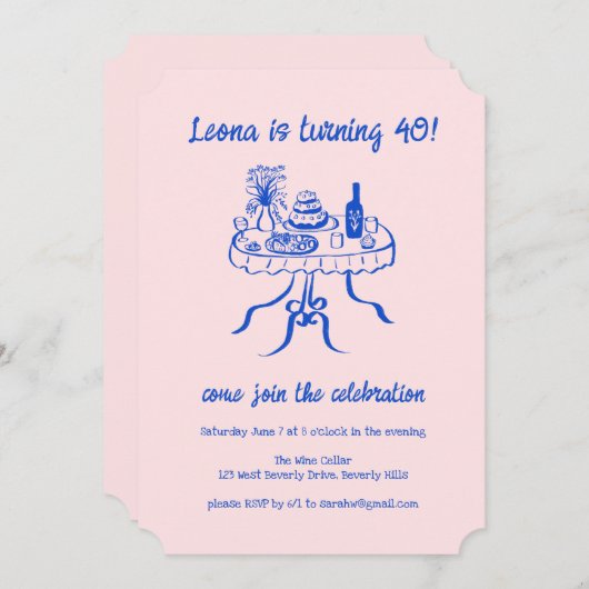 Whimsical Schattigee Buffet Picnic Aangepaste Verj Kaart (Voorkant / Achterkant)