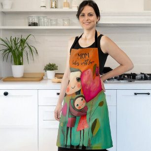 Whimsical Schattigee moeder bakt met liefde Schort