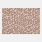 Whimsical Schattigee Roze Mocha Bows Patroon Girly Inpakpapier Vel (Voorkant)