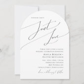 Whimsical Script Arch houdt gewoon van trouwen Kaart (Voorkant)