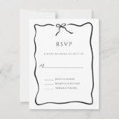 Whimsical Script Border Wedding RSVP Kaartje (Voorkant)