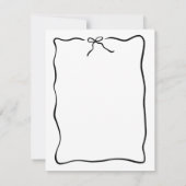 Whimsical Script Border Wedding RSVP Kaartje (Achterkant)