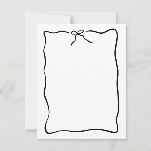 Whimsical Script Border Wedding RSVP Kaartje (Achterkant)