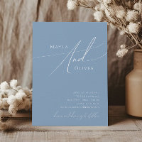Whimsical Script | Casual donkerblauw huwelijk