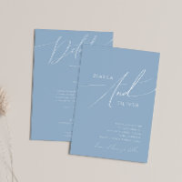 Whimsical Script | Dusty Blue All-in-One Weddensch