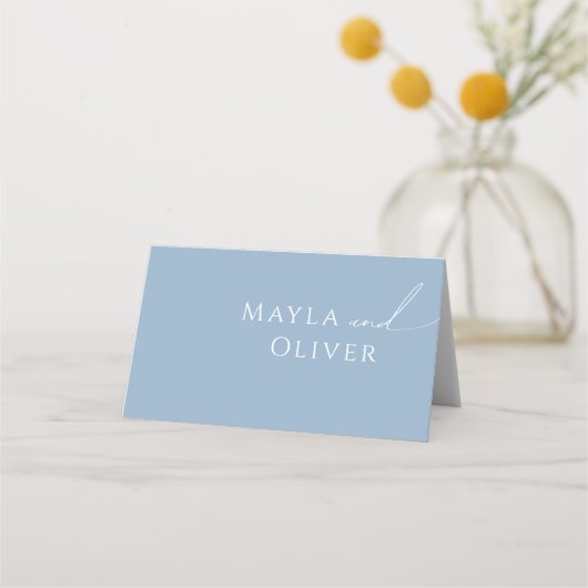 Whimsical Script | Dusty Blue Folded (Achterkant)