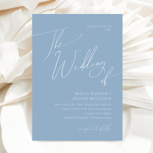 Whimsical Script   Dusty Blue the Wedding of Kaart